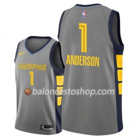 Camiseta Hombre NBA Memphis Grizzlies Kyle Anderson 1 2018-19 Nike City Edition Gris Swingman